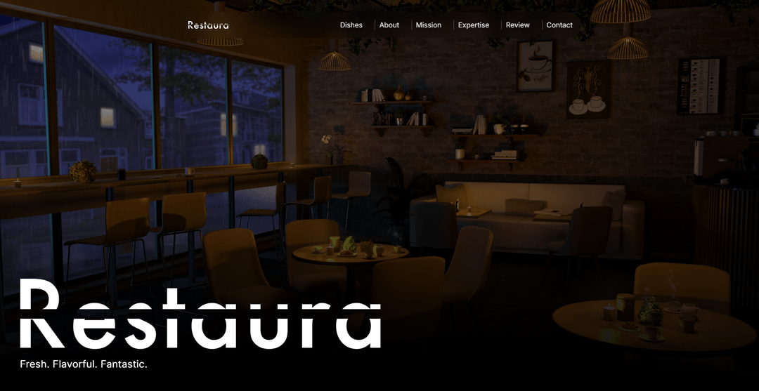 Preview of Restaura (Single-Page Frontend Website)